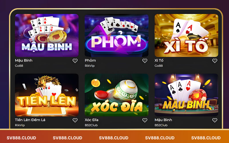 Mậu binh Sv888 tựa game bài kinh điển đầy sức hấp dẫn